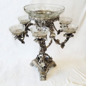 English Victorian Silver Plate Epergne Centerpiece